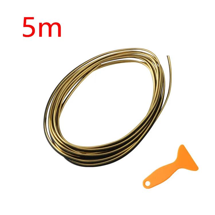 НОВЫЙ автомобильный стайлинг универсальный 5Mpcs DIY молдинги для салона отделочные полосы автомобильные аксессуары дверные декоративные полосы наклейка на край приборной панели