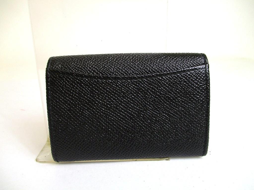 Authentic BVLGARI Black Leather Logo Clip Coin Purse #a895  Refurbished