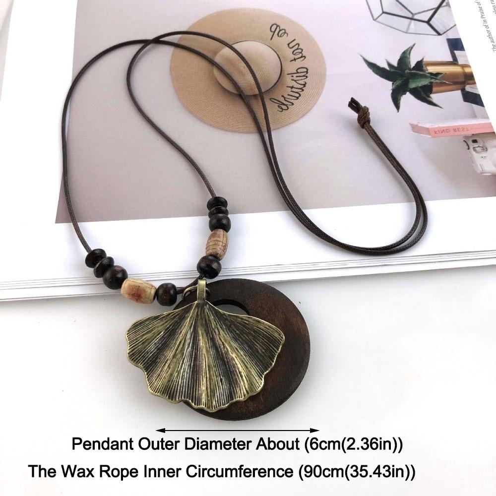 Бохо цепочка для свитера с полыми листьями, подвеска для одежды, винтажное ожерелье, подарки