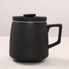 Японская сувенирная чашка для чая высокого класса с разделением чая, керамическая чашка из черной глины, офисная подарочная чашка