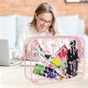 Bow Transparent Toiletry Bag Waterproof Cosmetics Bag Cute PVC Makeup Bag  Travel
