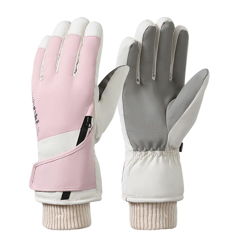New Stylish Women Custom Logo Windproof Waterproof Winter Warm Thermal Touchscreen Snowboarding Ski Gloves