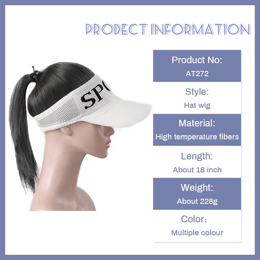 Модные весенне-летние шапки, парик с прямыми волосами, солнцезащитный козырек, бейсболка, новый парик, шляпа, наращивание волос