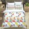Flowers Leaves 3pcs Bedding Set For Bedroom Double Bed Home Textile Duvet Cover Quilt Cover Pillowcase