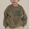 Kids' Winter Korean Fleece Pullover - Casual Loose Fit, Printed Long Sleeve T-Shirt for Boys and Girls