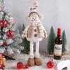 Christmas Gnome Reindeer Ornament Tiered Tray Decor for Xmas Festival Party Kitchen Dining Table Decoration
