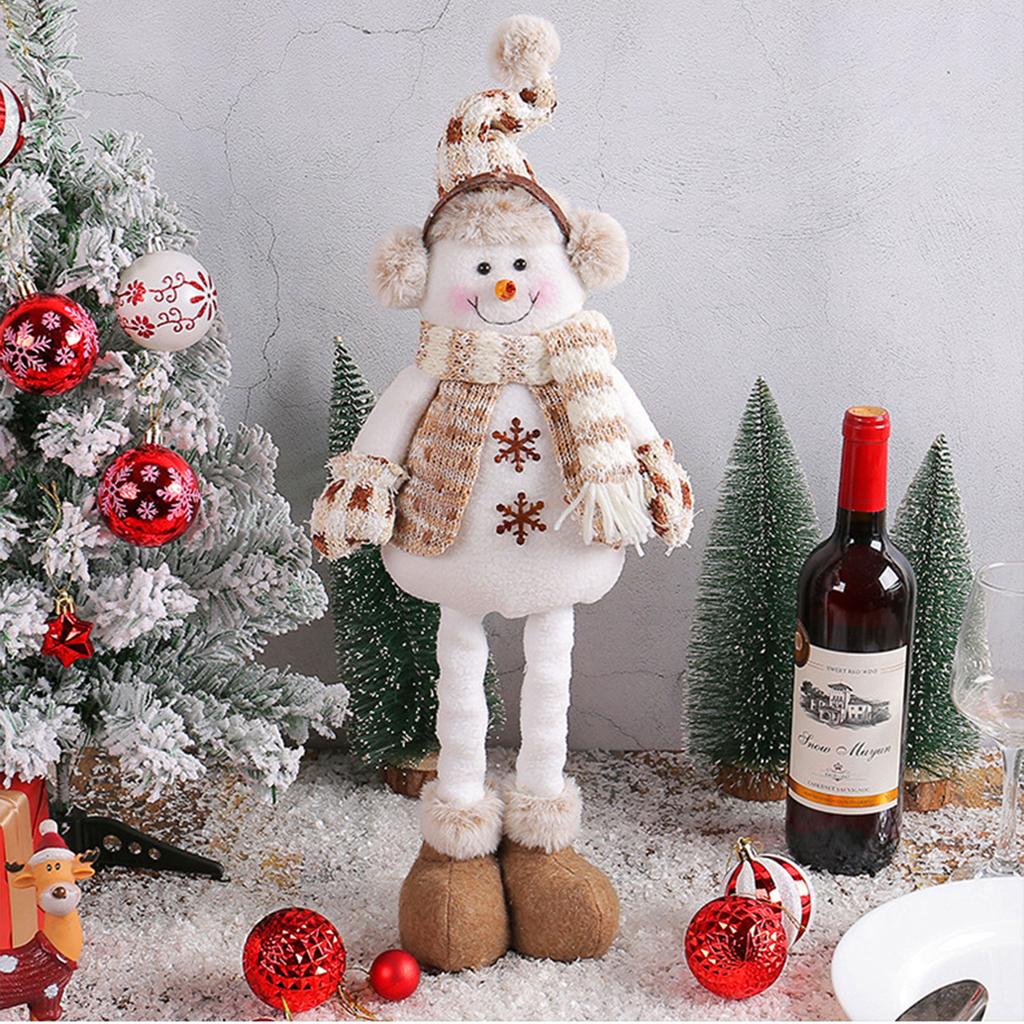 Christmas Gnome Reindeer Ornament Tiered Tray Decor for Xmas Festival Party Kitchen Dining Table Decoration