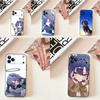Hayase Yuuka Синий A-Archive Чехол для телефона для iPhone 11,12,13,14,15,16,17,Pro,Max,Plus,E,SE4,Air,Mini Черный Мягкий Чехол
