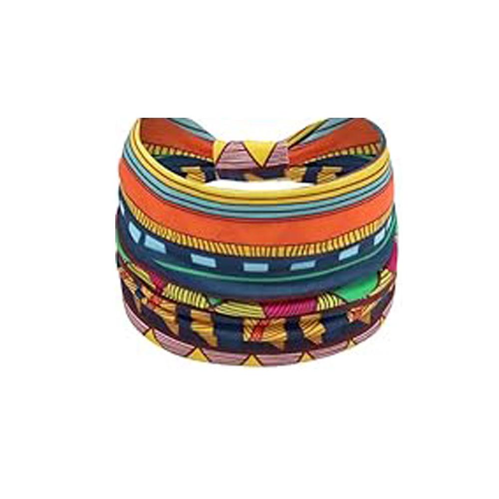 Hairband Bohemian Print Yoga Sports Headband Antiperspirant Sweat-Absorbent Elastic Cotton Headband Knotted Headband