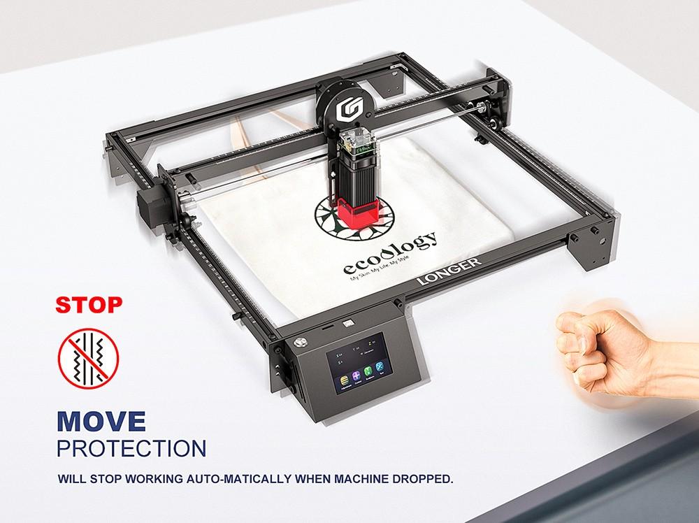 Refurbished:  LONGER RAY5 10W Laser Engraver, 0.06x0.06mm Laser Spot, Touch Screen, Offline Carving, 32-Bit Chipset, WiFi Connection