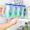 Household transparent refrigerator can beverage storage box,beer storage rack with handle, four compartment beverage storage box