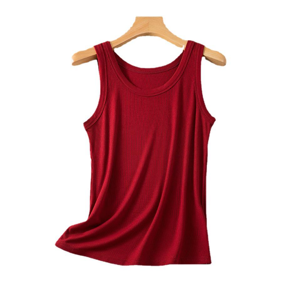 Women's Racerback Cotton Camisole - Sleeveless, Anti-Exposure, Summer Base Layer Top