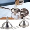 Воронка из нержавеющей стали с широким горлом, фильтр для специй и кулинарного масла, воронка для фильтрации пролитого масла, кухонный инструмент с ручкой и ситом для консервирования