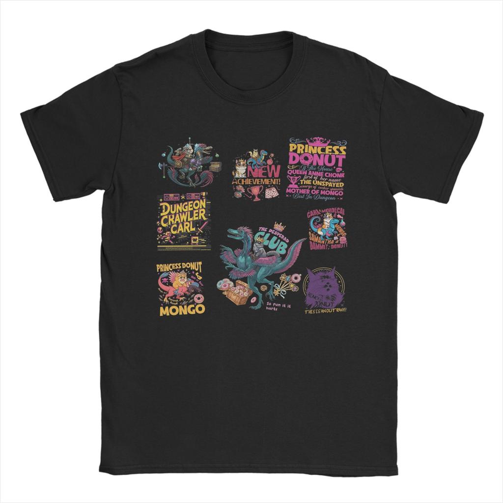 Beach Dungeon Crawler Carl Retro Fashion T Shirts  100 Cotton Tee Shirt for Men Y2K Casual Wholesale Short Sleeve Clothes