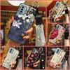 Silicone Lanyard Phone Case For Nokia G22 Anti-knock Ring Waterproof Soft Case Anti-dust Phone Holder Shockproof Flower