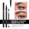 2 In 1 Eyebrow Pencil Waterproof Eye Brow Pencil Perfect Eyebrows Waterproof Makeup Brushes Eyeliner For Set Pen Brown