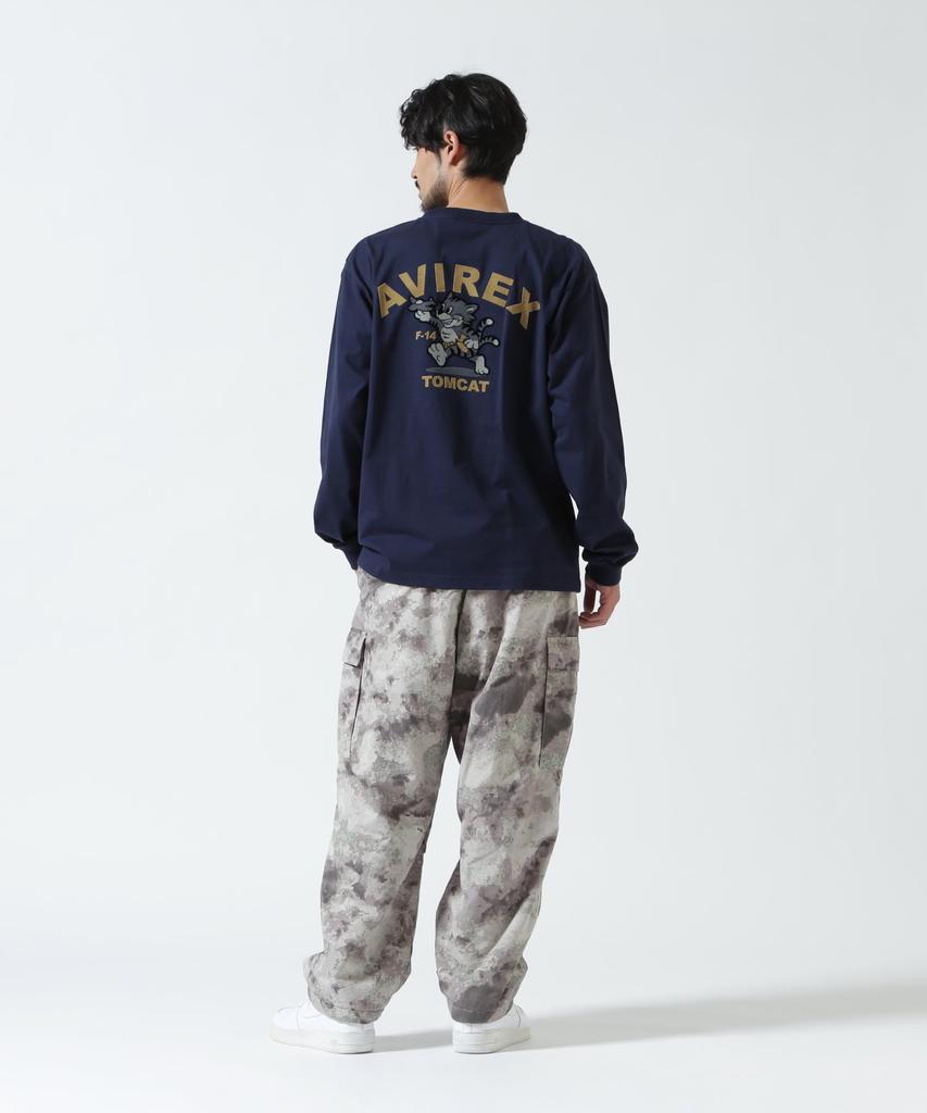 AVIREX TOMCAT L/S T-SHIRT navy