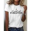 Футболка с принтом Not Perfect Just Forgiven, повседневный летний топ с коротким рукавом, женская одежда
