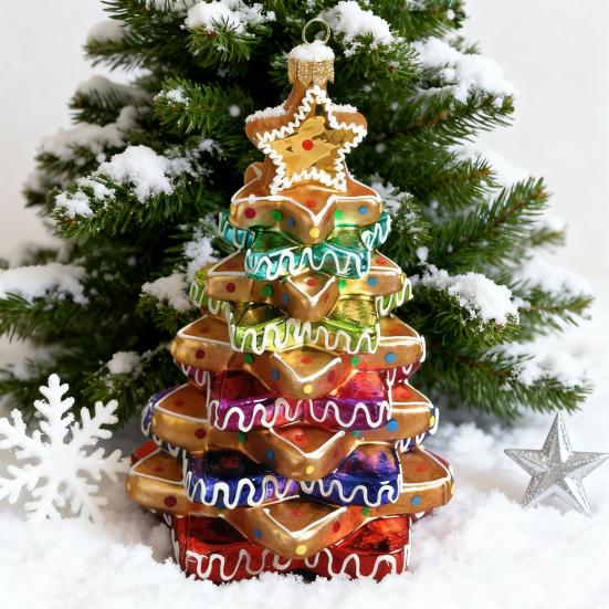 Gingerbread House Christmas Decoration Resin Gingerbread Christmas Tree Hanging Ornaments for Tree Holiday Party Home Decor