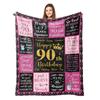 80th Birthday Gift Blanket Print Soft and Comfortable Flannel Blanket for Sofa Bed Living Room