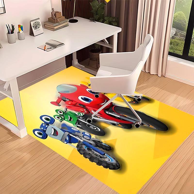 Ricky Zoom2 Printed Absorbent Washable Carpet, Non-Slip Bathroom Mats, Kitchen Rugs, Yoga Mat,Living Room Entrance, Camping Picnic Rugs