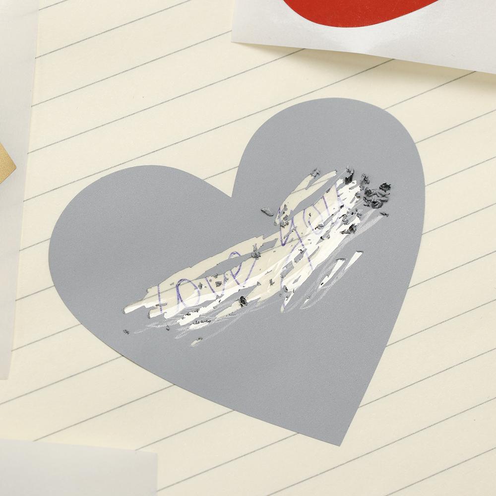 Shape Pentagram Scratch Coating Stickers Self-adhesive Scratch Card Sticker Multifunctional Labels