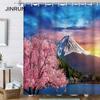 JINRUN Bathroom Thickened Waterproof Curtain Mildew Proof Shower Curtain Shower Partition Curtain Shower Curtain Bathroom Curtain Free Perforation