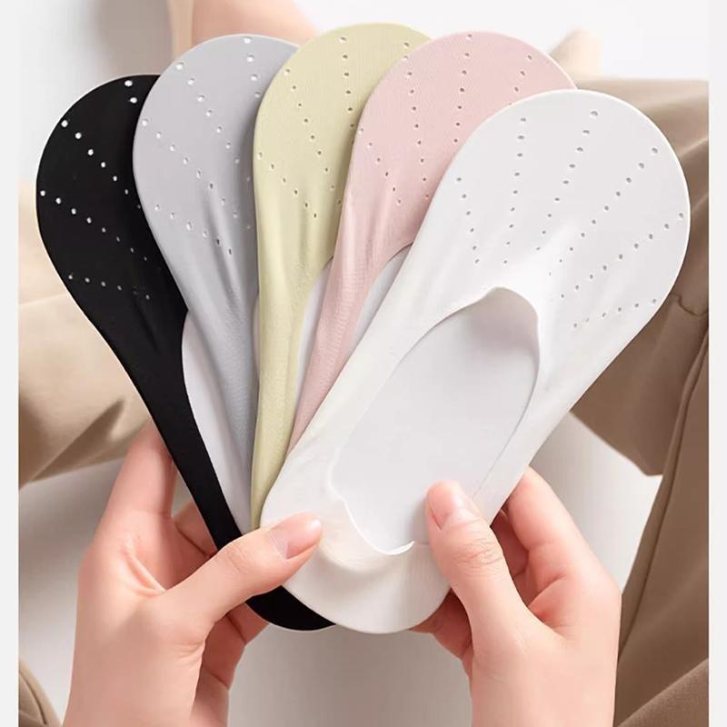 Женские носки Ice Silk Mesh Invisible Boat Socks, дышащие, нескользящие, ультратонкие, на высоком каблуке