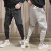 Мужские серые повседневные свободные спортивные штаны в корейском стиле Nine-Point на весну и осень