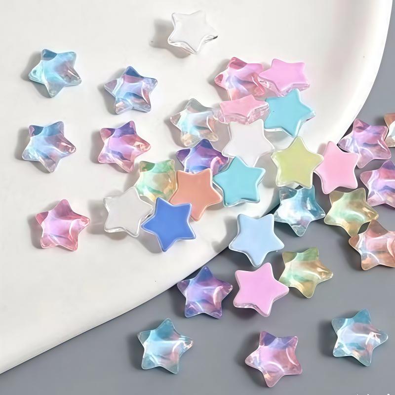 Мокка Глиттер Звезда Нейл-арт и Заколки для волос Аксессуары из смолы