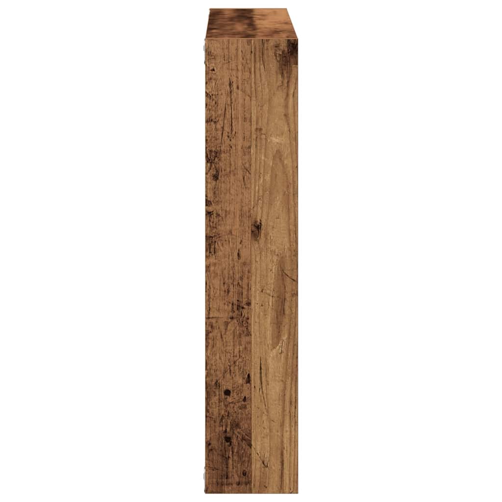 vidaXL Wandregal Altholz-Optik 90x16x78 cm Holzwerkstoff