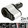 12V-24V Car Cigarette Lighter Socket Splitter Plug Dual USB Charger Adapter 1A+2.1A for iPhone For Bmw Peugeot Pass S9I8
