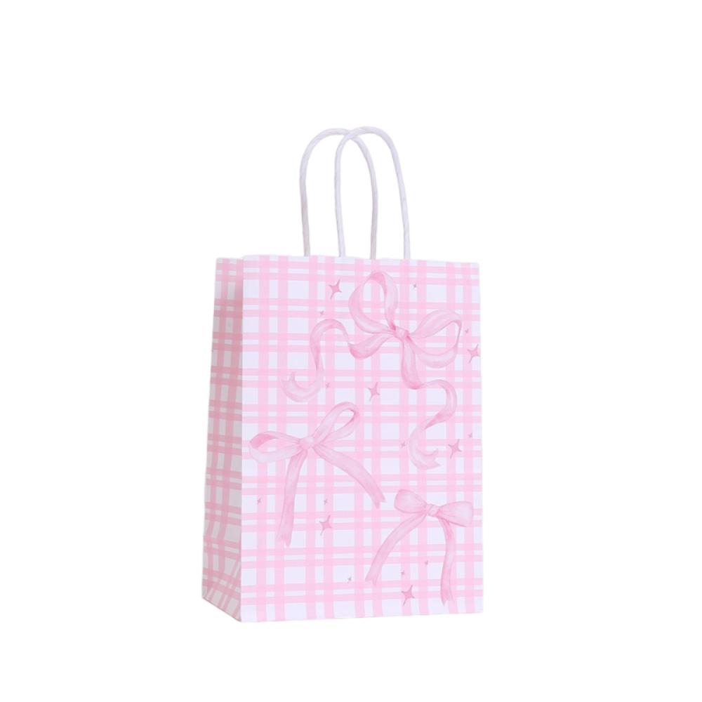 12Pcs Party Supplies Sweet Gift Packing Bag Paper Portable Present Wrap Bag Reusable Thickened Party Favor Bags Celebration