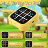 Tic Tac Toe Electronic, 3-in-1 Puzzle Game Console, Board Game, Family Portable Travel Games for Education, 3+ Year Old Boys (Yellow)