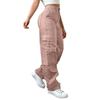 Womens Elastic High Waisted Cargo Pants Stretch Casual Wide Leg Streetwear Parachute Hiking Pants With Pockets