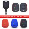 Для Peugeot 107 206 307 207 408 защитный чехол для ключа с 2 кнопками из силиконовой резины для автомобильного пульта дистанционного управления, новый