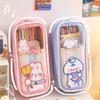 Japanese Pencil Case Transparent Large-capacity Student Pencil Case Cute Girl Creative Simple Pencil Case Stationery Bag