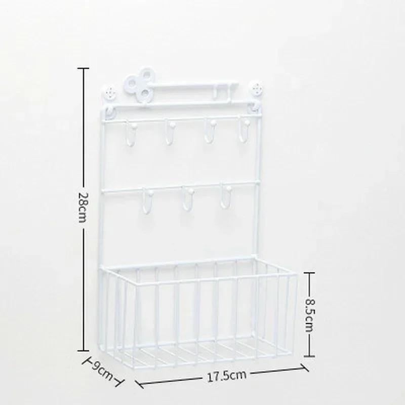 Корзина для хранения на кухне, металлический крючок для ключей, железный декоративный настенный крючок, украшения для дома, полки, аксессуары, принадлежности, украшения