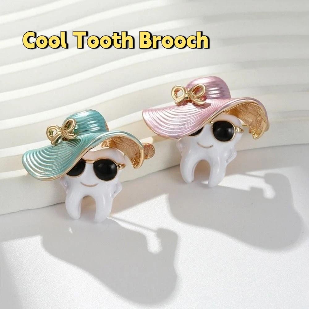 Cartoon Cool Tooth Brooch Zinc Zinc Zinc Alloy Hat Teeth Brooch Fashion Clothing Corsage  Banquet Party