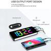 RGB Digital Alarm Clock with RGB Mood Light 2 Alarm Night Mode Unlimited Snooze Table Clock 12/24H Output USB Type-C Charging LED Clock