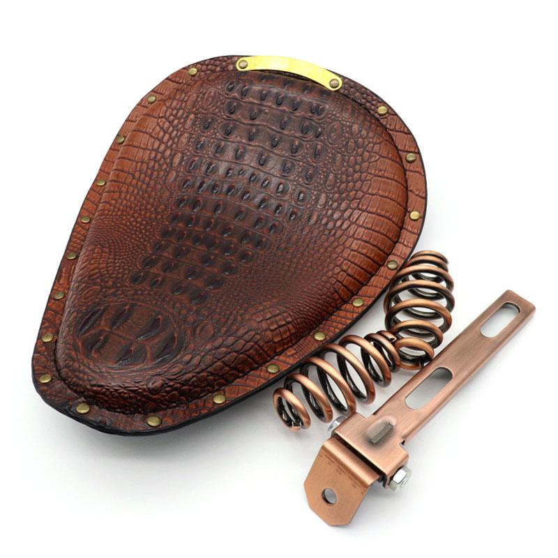 Кожаное мотоциклетное 3" пружинное сиденье-соло с кронштейном для Harley Chopper Bobber