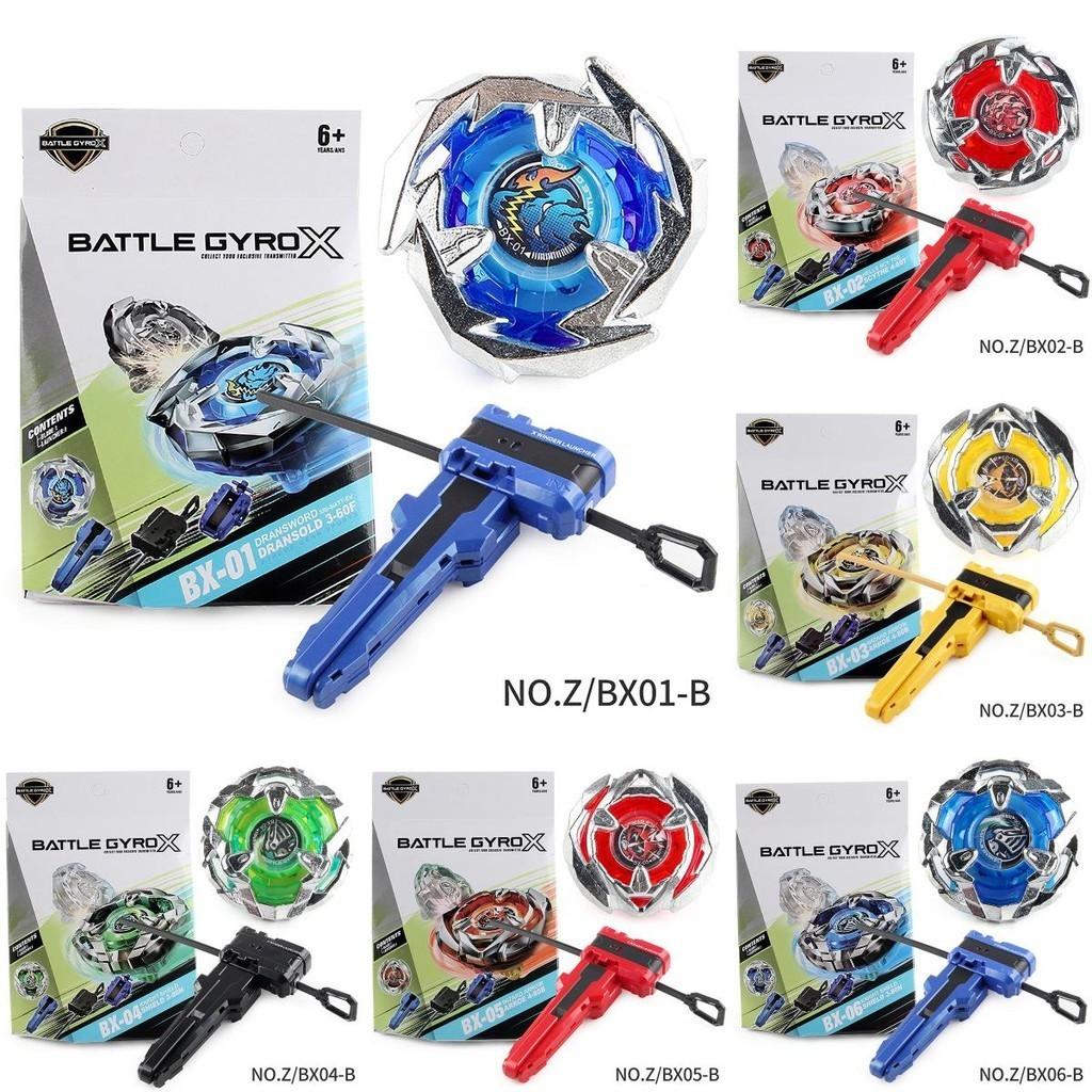 Premium Z Brand Shattering Gyro X Series 6 Designs Bx Gyro Boxed Warfare Gyro With Launcher Handle Heavy-duty Build Z/bx03-b Boxed 164g