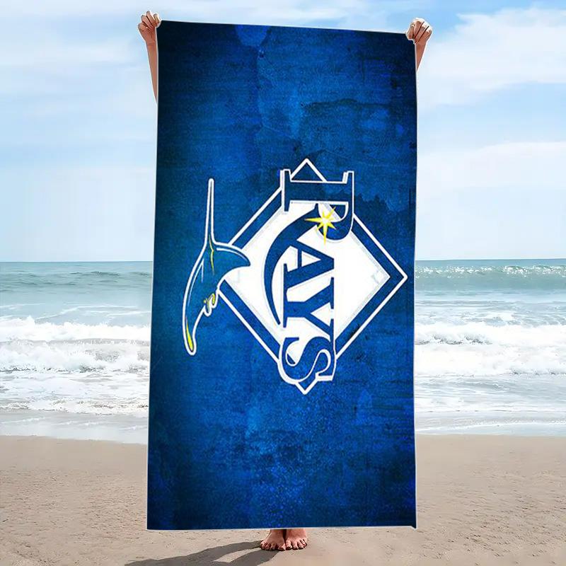 Tampa Bay Rays Logo Print Beach Towel, Large Soft Quick Dry Towel for Beach Camping Swimming