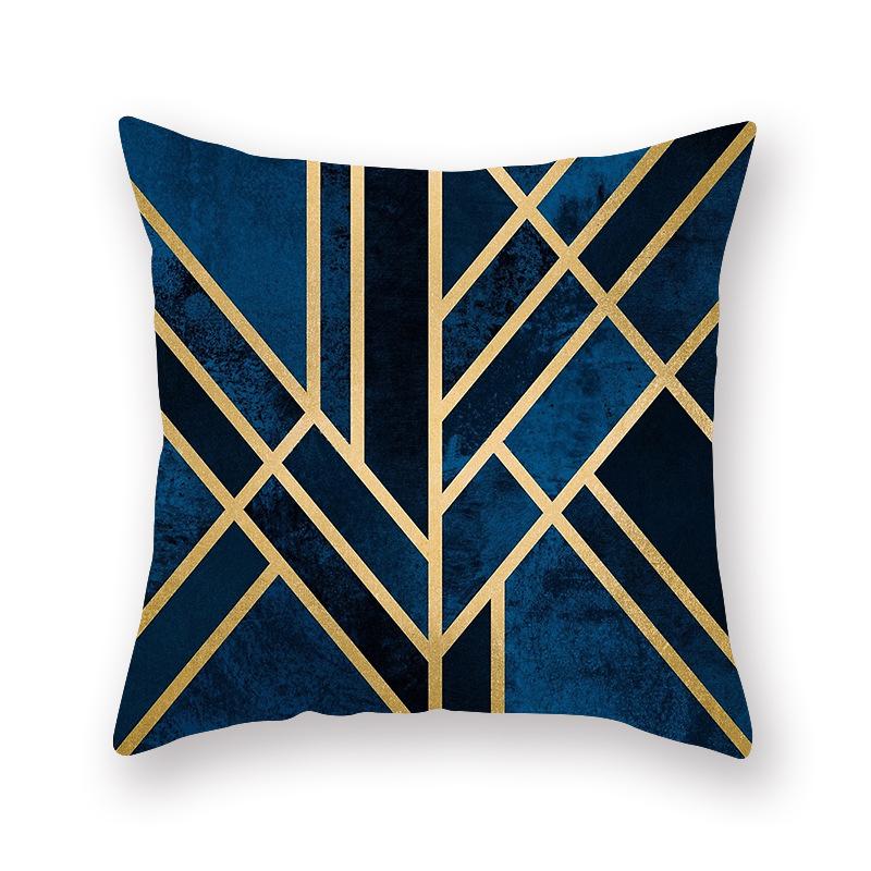 45x45cm Retro Blue Print Pattern Cushion Cover for Home Living Room Sofa Chair Decoration Throw Pillow Pillow Cover
