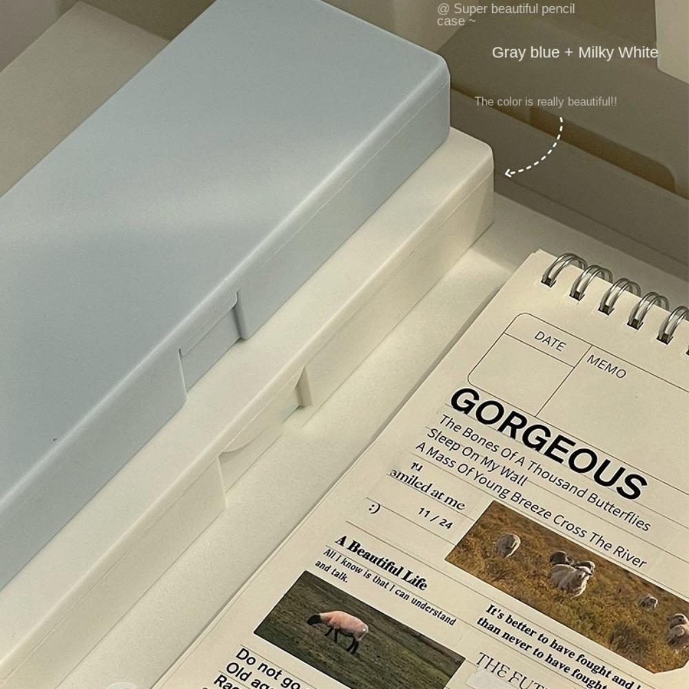 Однотонный пенал для ручек, прозрачный чехол для ручек, настольный ящик для хранения, пенал для ручек, школьные принадлежности