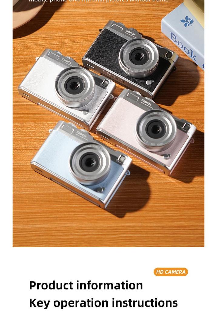 For Cross-Border 4K HD Flip Screen Retro Digital Camera with Phone Transfer Capability
