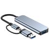 Алюминиевый USB C концентратор с несколькими интерфейсами, высокопроизводительный Type C хаб с USB-портами для деловых путешественников
