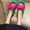 Fashion 2024 New Summer Women's Slippers Fashionable, Casual, Lightweight, Comfortable Fashion Indoor Solid Color Bow Soft Sole Slip On