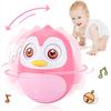 Roly Poly Baby Toys 6 To 12 Months, Tummy Time Wobbler Toys, Penguin Tumbler Wobbler Toys for Infant Boy Girl Gifts