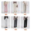 Autumn and Winter Cashmere High-waisted Straight-leg Pants Women's New Drape Casual Glutinous Rice Pants Knitted Silk Casual Wide-leg Pants